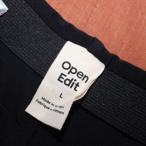 NEW Open Edit pull on Black Wide leg Pants Size Large - Picture 10 of 10